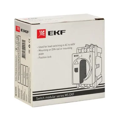 Рубильник модульный MS-25A 3P на DIN-рейку