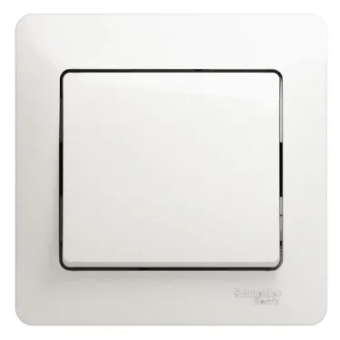 Выключатель одноклавишный, схема 1 перламутр в сборе