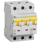 Выключатель автоматический трехполюсный 16А D ВА47-60M 6кА