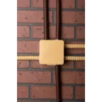 Коробка распаячная КМР-030-014 с крышкой (103х103х55), 8 мембранных вводов светлое дерево IP54 PROxima