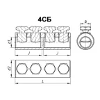 Соединитель болтовой 4СБ-2-100 (70-120) ЗЭТАРУС