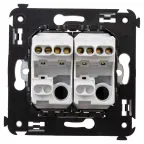 Avanti Выключатель двухклавишный в стену, ''Ванильная дымка''