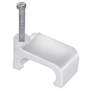 Скоба 14мм плоская пластиковая (20шт)