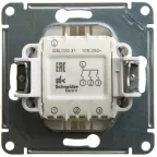 GLOSSA Выключатель трехклавишный схема 3 перламутр в рамку