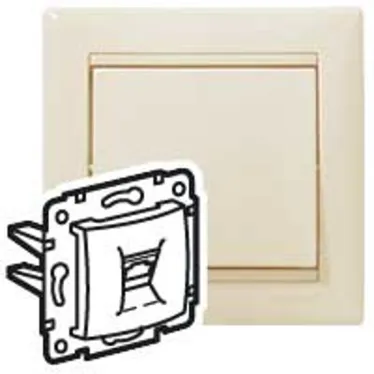 VALENA Розетка RJ45x1 в рамку ISDN слоновая кость