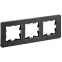 BRITE Рамка 3 поста РУ-3-1-Бр металл черный RE IEK