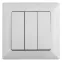 Выключатель Intro Solo 4-106-01 трехклавишный 10А-250В, IP20, СУ, белый