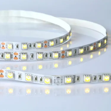 Лента гибкая светодиодная на самоклеящейся основе. ULS-M25-5050-60LED/m-10мм-IP20-DC12V-14,4W/m-5м-3000K PROFI Катушка 5м. в герметичной упаковке. Теплый (3000К).