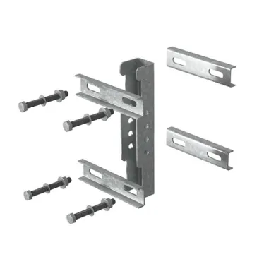 Крепление стойки консоли подвеса к опорам ограждения, толщина 2,0 мм, Сендзимир цинк