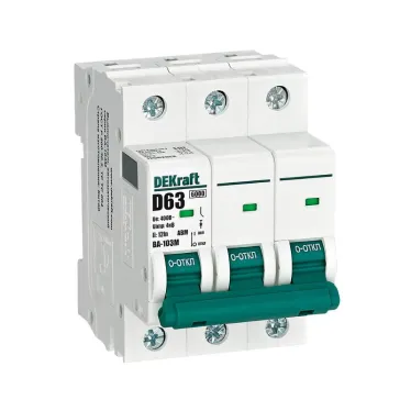 Выключатель автоматический 3P 63А D 6кА ВА-103M