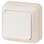 Выключатель Intro Quadro 2-101-02 одноклавишный 10А-250В, IP20, ОУ, слоновая кость