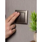 Валенсия лицевая панель выключателя 2-кл. проходного 10А графит