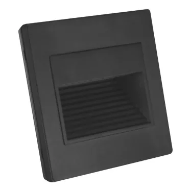 Светильник встраиваемый в стену IP20 LED 3000 К 1 Вт черн. пластик DENKIRS DK3050-BK