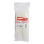Хомут-стяжка кабельная нейлоновая 200x4,8 мм, белая, упаковка 100 шт, REXANT