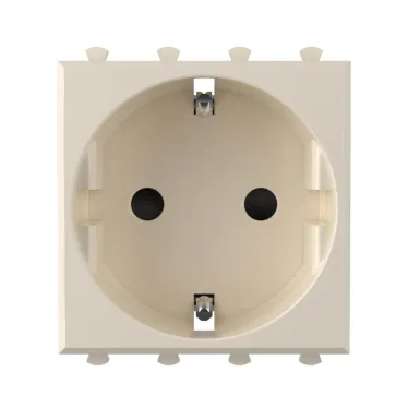 Avanti Розетка ''Ванильная дымка'', 2P+E, с защитными шторками, 2 модульная