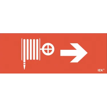 Этикетка самоклеящаяся 240х90мм ''Пожарный кран/стрелка направо'' IEK