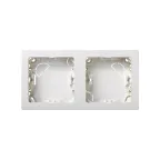 Рамка на 2 поста горизонтальная 75х146 мм, S73L, белый