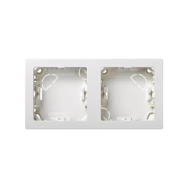 Рамка на 2 поста горизонтальная 75х146 мм, S73L, белый