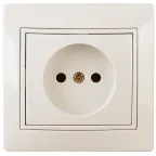 Розетка Intro Plano 1-201-02 без заземления 2P, 16А-250В, IP20, СУ, слоновая кость