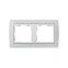 Рамка на 2 поста, S82, пастель серая - белый