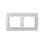 Рамка на 2 поста, S82, пастель серая - белый