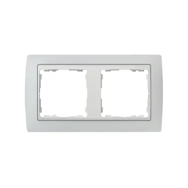 Рамка на 2 поста, S82, пастель серая - белый