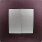 ETIKA Выключатель двухклавишный автоматические клеммы 10 AX 250 В алюминий