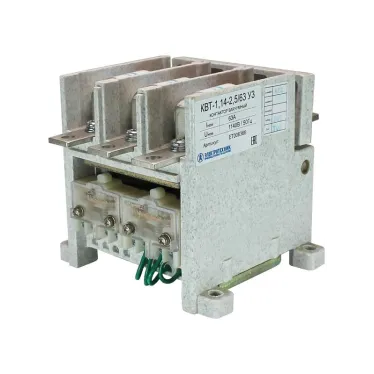 Контактор вакуумный КВТ-1,14-2,5/ 63-3 У3, трёхполюсный, 220В, 2з+1р, нереверсивный, без реле, IP00. (ЭТ)