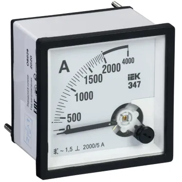 Амперметр 2000/5А 96х96 AC через тр-р Э47