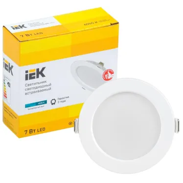 Светильник светодиодный встраиваемый ДВО 1611 белый круг 7Вт 4000К IP20