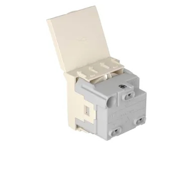 Avanti Розетка с крышкой ''Ванильная дымка'', 2P+E, с защитными шторками, 2 модульная