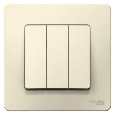 BLANCA скрытой установки трехклавишный выключатель (cх.05), 10A, 250B, молочный