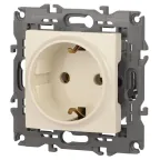 Розетка 2P+E Schuko, 16А-250В, Эра Elegance, сл.кость, 14-2101-02