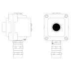 Пост управления взрывонепроницаемый из алюминия LCSD-01-B-MC-P1B(11)x1-PCMB-KA3MHK
