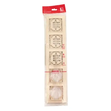 Рамка пятиместная горизонтальная бежевый Минск