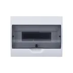 Щит распределительный навесной белый City9 (ЩРн-П-12) дверь прозрачная на 12 модулей IP40