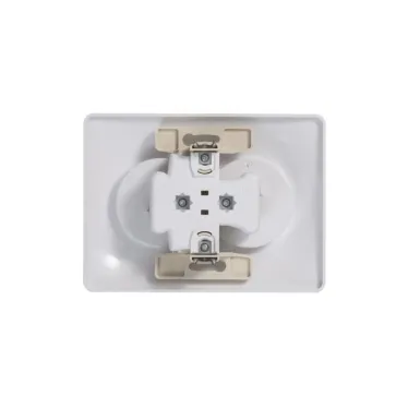 GLOSSA Розетка двойная без заземления в сборе белая