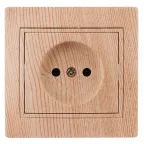 Розетка Intro Plano 1-201-11 без заземления 2P, 16А-250В, IP20, СУ, сосна