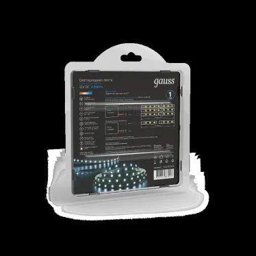 Лента светодиодная LED 2835/60-SMD 4.8 Вт/м 210 лм/м 6500К DC 12В IP20 8мм (блистер 5м) Black Gauss