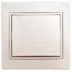 Выключатель Intro Plano 1-101-02 одноклавишный, 10А-250В, IP20, СУ, слоновая кость