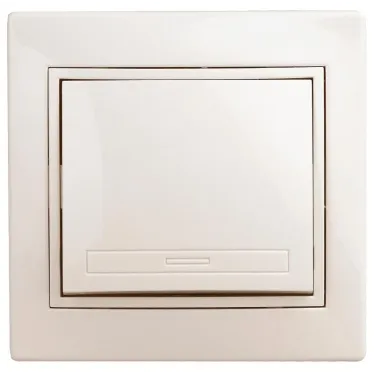 Выключатель Intro Plano 1-101-02 одноклавишный, 10А-250В, IP20, СУ, слоновая кость