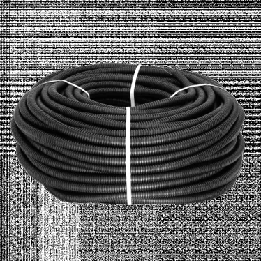 Труба гофр. ПНД Plast с зондом d16мм (25м.) черная PROxima