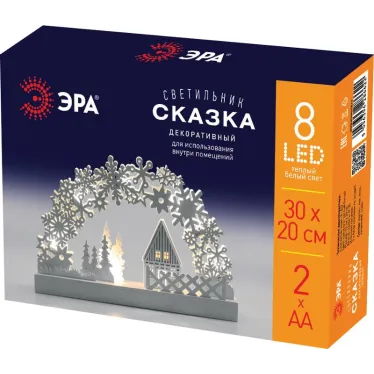 Светильник декоративный новогодний Сказка, с подсветкой, 32х20 см, 2АА, IP20