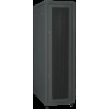 Шкаф LINEA E 24U 600х1000мм двери 2шт перфорированная и металл черный