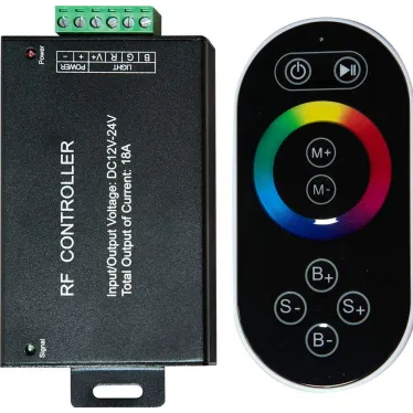 Контроллер к LED ленте RGB 12-24v с сенсорным черным ПДУ