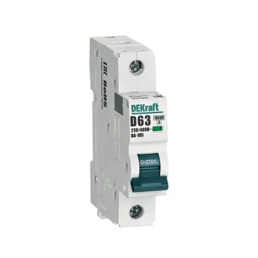 Выключатель автоматический 1P кривая D 63A 10кА ВА-105