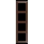 Valena LIFE Рамка 4 поста темное дерево универсальная