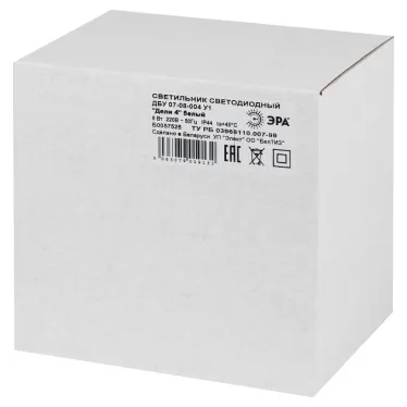 Садово-парковый светильник ДБУ 07-8-004 Дели 4 белый 4 гранный настенный IP44 светодиодный 8Вт 6500K