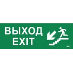                  Этикетка самоклеящаяся 280х100мм ''Выход/лестница вниз/фигура'' IEK
               