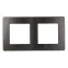 Рамка для розеток и выключателей Серия 12 12-5102-12 на 2 поста, Сатин, графит